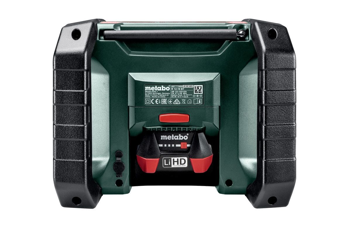 Metabo R12-18DABBT (R 12-18 DAB+ BT) Cordless Worksite Radio - 600778380