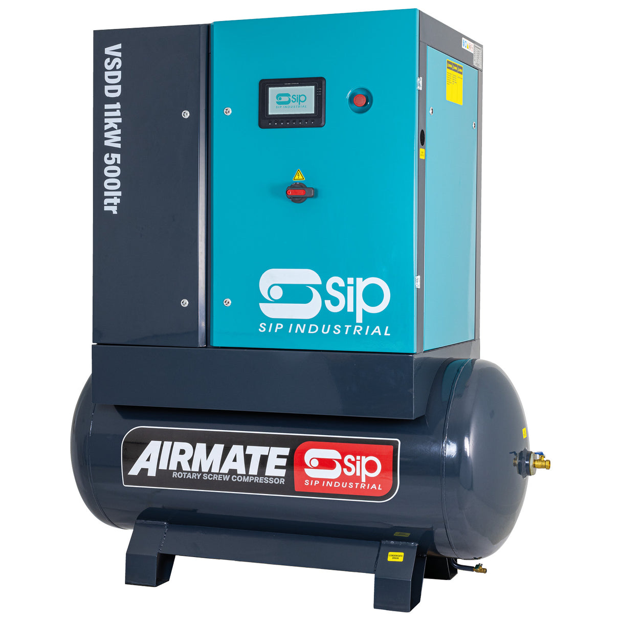 SIP VSDD 11kW 8bar 500ltr 400v Rotary Screw Compressor