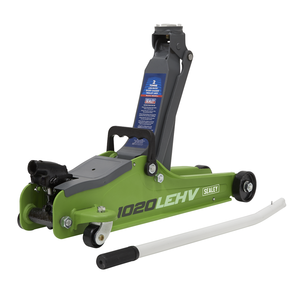 Sealey 1020LEHVBAGCOMBO Low Entry Short Chassis Trolley Jack & Accessories Bag Combo, 2 Tonne - Green - additional view 2