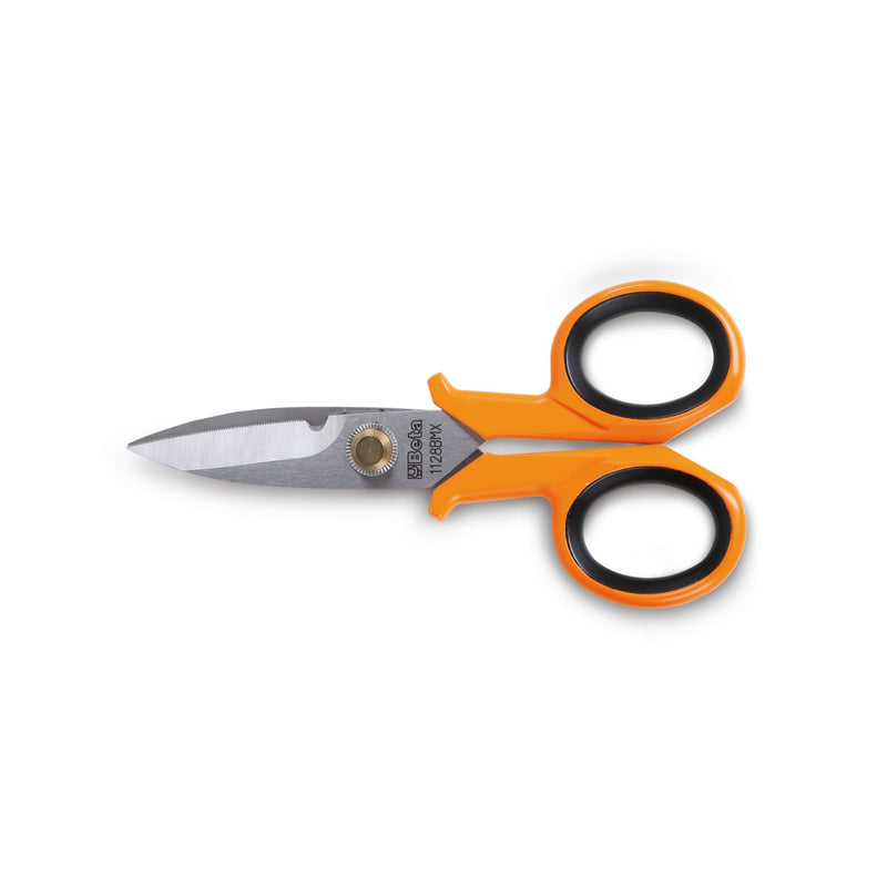 Beta Electrician's Scissors With Straight Stainless Steel Blades And Microteeth - 1128BMX