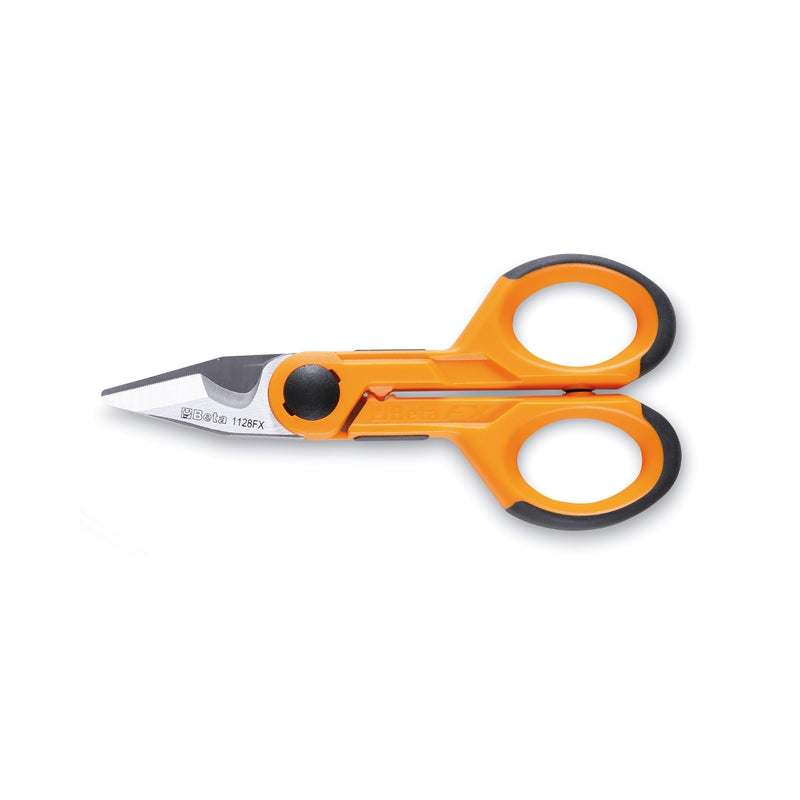 Beta Electrician's Scissors With Straight Stainless Steel Microtooth Blades And Crimping Function - 1128FX