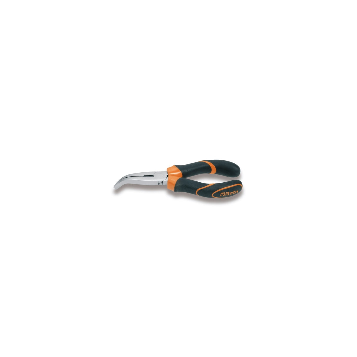 Beta Extra Long Bent Flat Knurled Nose Pliers With Bi-Material Handles - 1164BMK