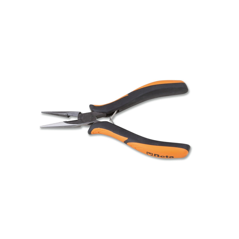 Beta Half-Round Long Knurled Nose Pliers With Bi-Material Handles 140 Mm - 1177BM/Z