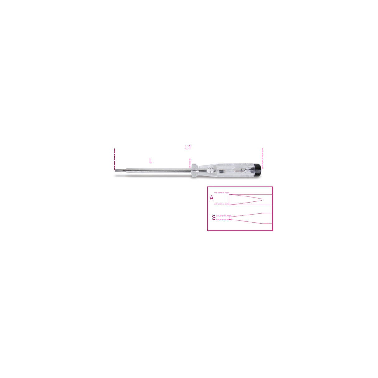 Beta Mains Testing Screwdriver 150/250V 0.5 X 3.5 X 100 Mm - 1253