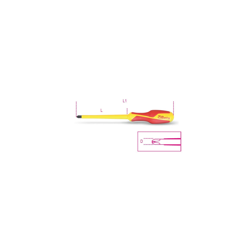 Beta Insulated Phillips Screwdriver Ph - 1272MQ 0X3X60