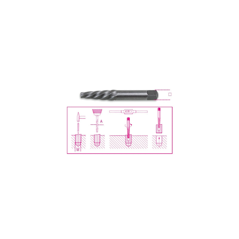 Beta Tapered Extractor For Broken Screws And Studs 3-6 Mm - 1430/... - 1430/1