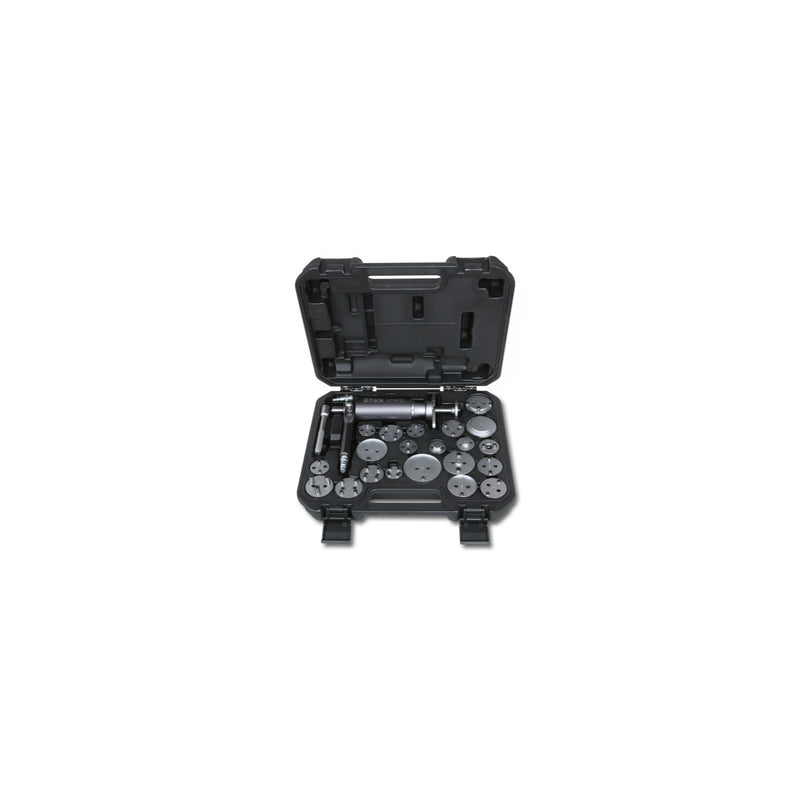 Beta Pneumatic tool for pushing back and rotating right and left disc brake pistons with accessories in plastic case - 1471M/C22