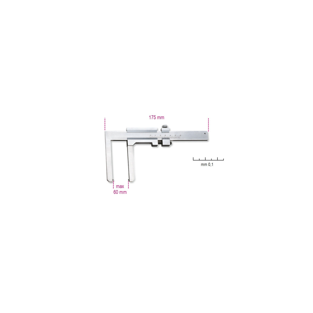 Beta Brake Disc Sliding Gauge Reading To 0.1 Mm - 1650FD