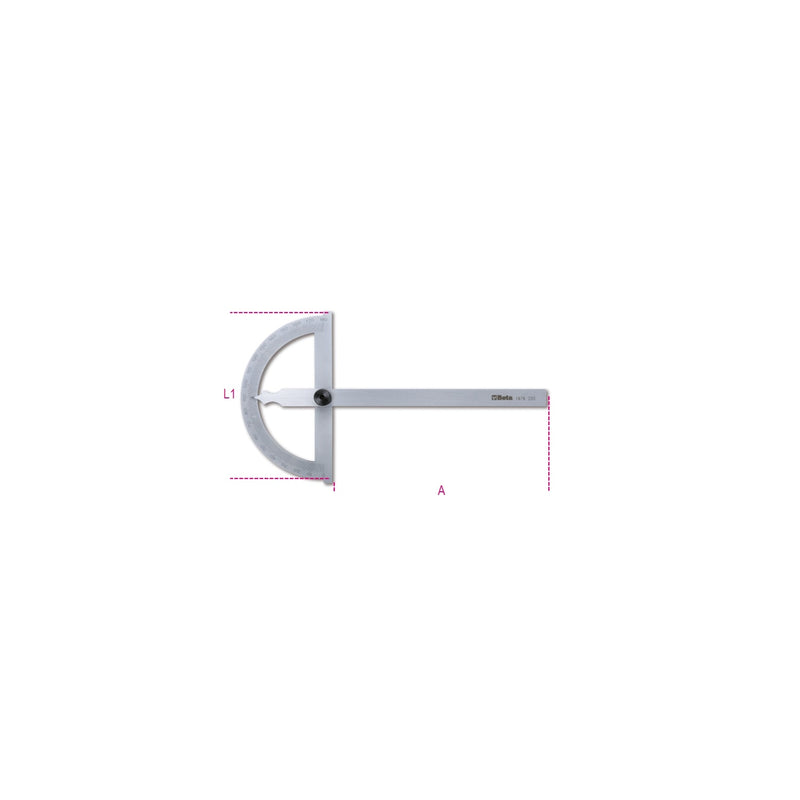 Beta Stainless Steel Protractor - 1676 120