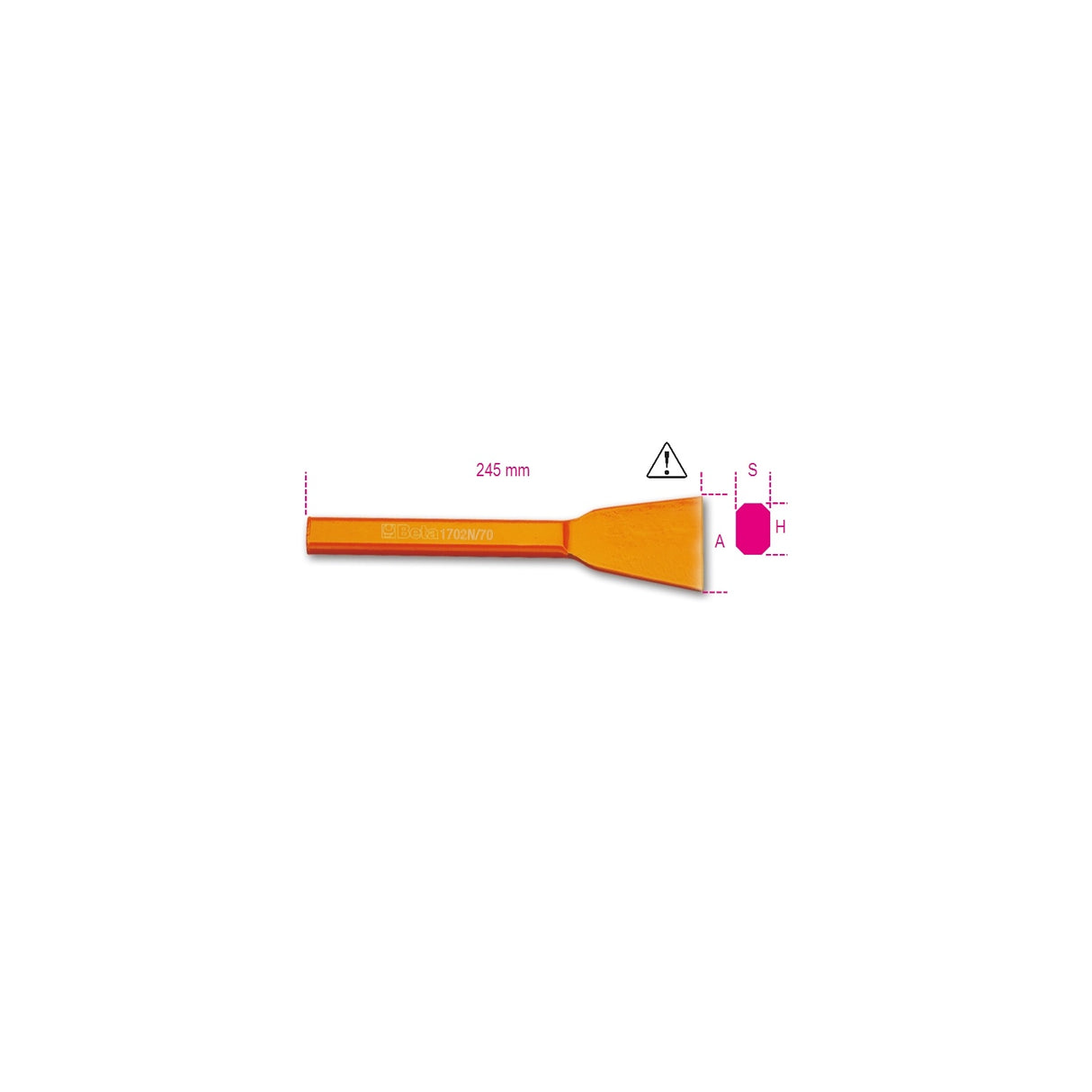 Beta Extra-Wide Masonry Chisel 70 Mm - 1702N - 1702N 70