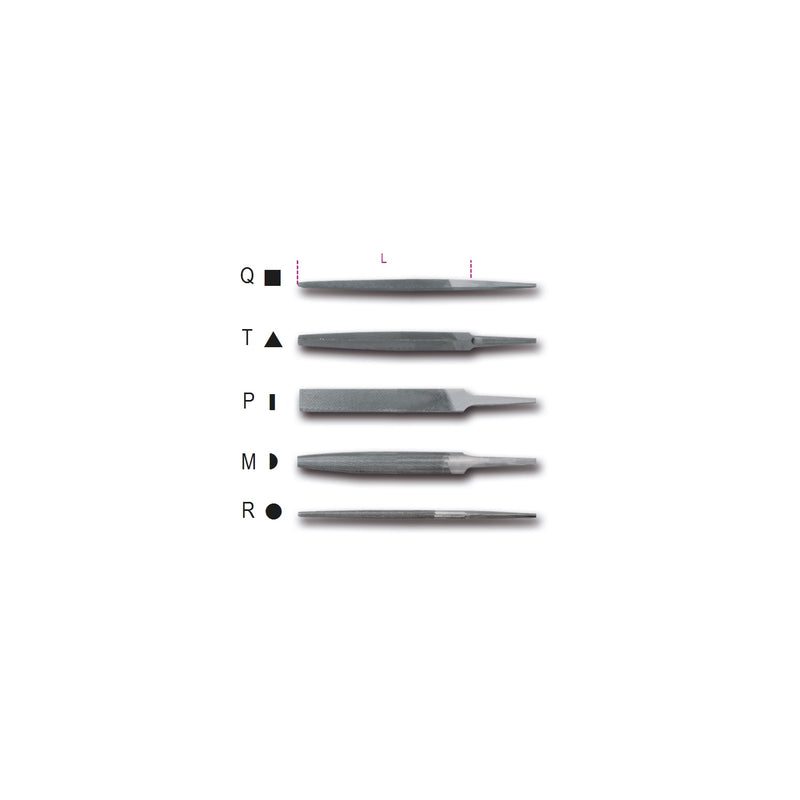 Beta 6 Inch Second Cut Files Without Handles - 1718A6/... - 1718A6/Q