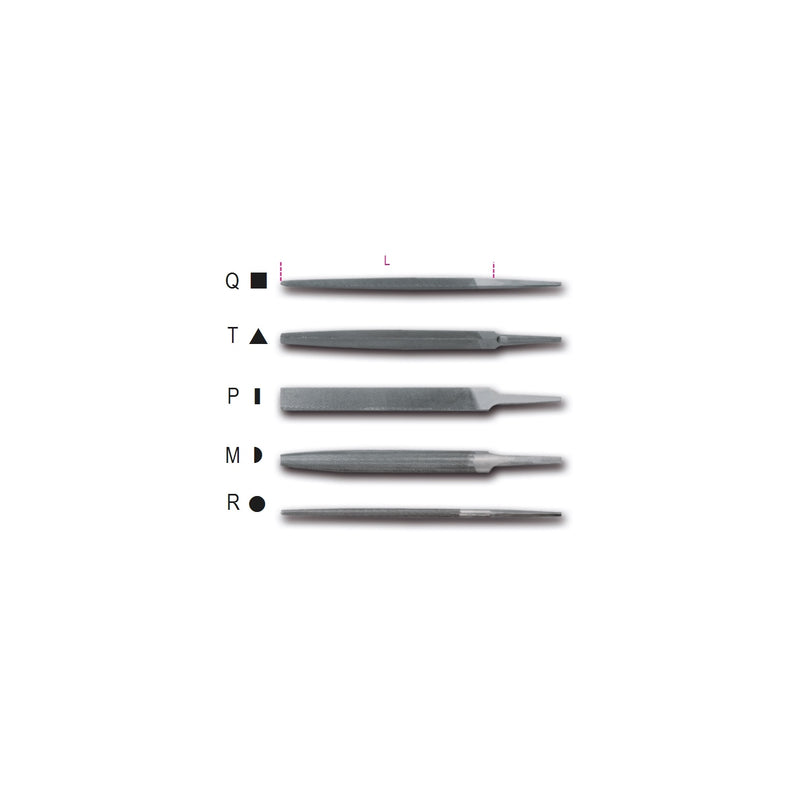 Beta 8 Inch Bastard Cut Files Without Handles - 1718D8/... - 1718D8/Q