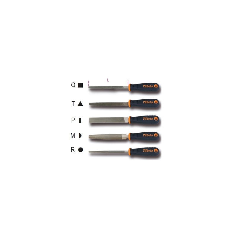 Beta Bastard Cut Files 6 Inch With Plastic Handles - 1719BMD6 - 1719BMD6/Q