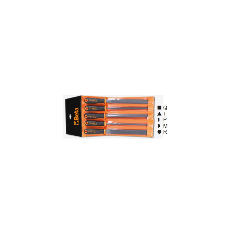 Beta 5-Piece Rough File Set With Handles In Wallet - 1719BMD...B5 - 1719BMD8/B5