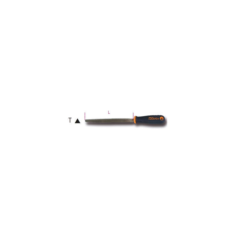 Beta Rough Triangular Files With Handles, 3-Piece - 1719BMD...T - 1719BMD12/T