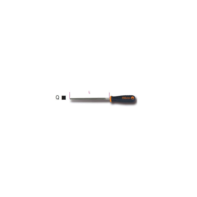 Beta Smooth Square File With Handle 200 Mm - 1719BMX...Q - 1719BMX8/Q