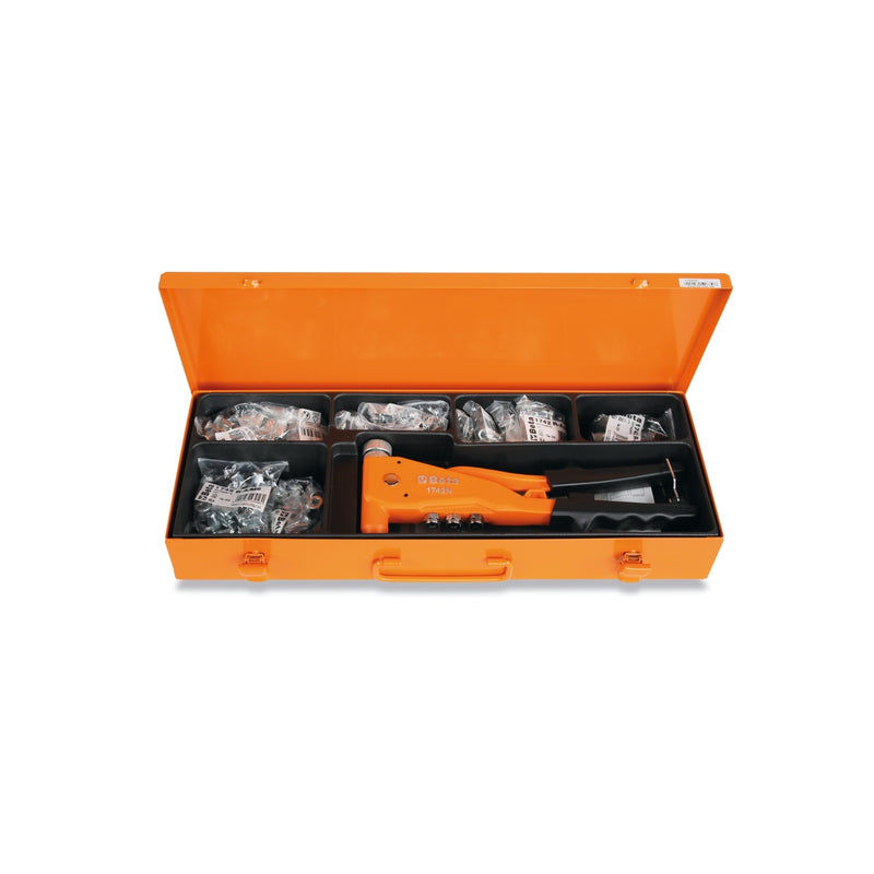 Beta Riveting Pliers In Case With 4 Steel Threaded Pins - 1742N/C4