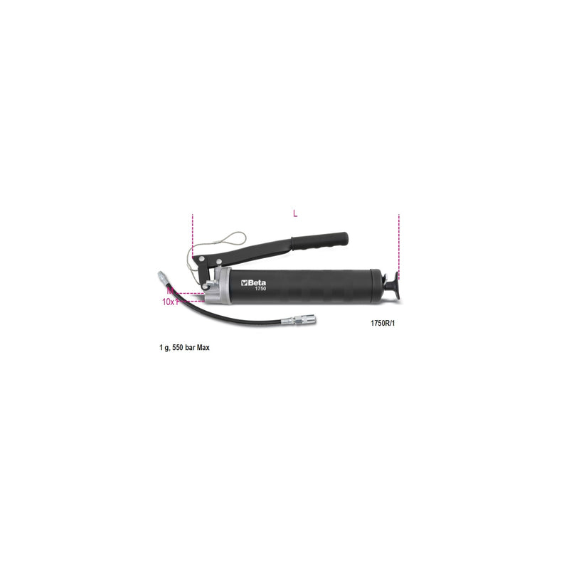 Beta H-Safe Lever Operated Grease Gun 500 Cc With H-Safe Tethered System - 1750HS - 1750HS 500