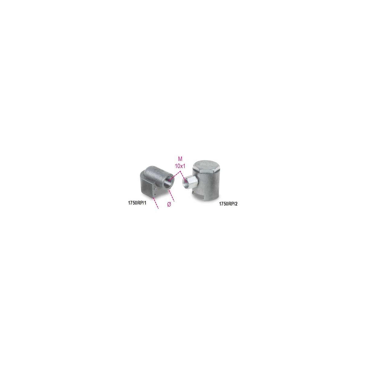 Beta Heads For Flat Couplings 16 Mm M10X1 2-Piece - 1750RP/1 - 1750RP/2