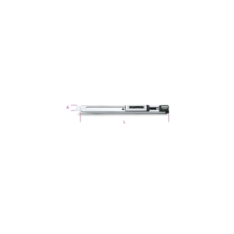 Beta Extra Flat Utility Knife 9 Mm Snap-Off Blade - 1770