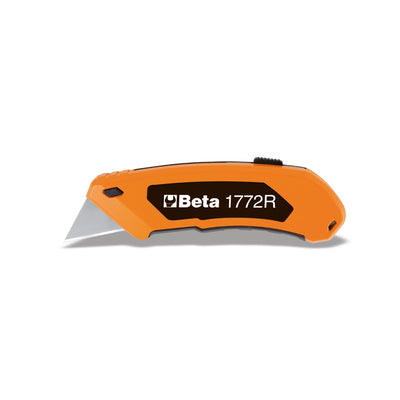 Beta Retractable Utility Knife With Trapezoidal Blade And 5 Blades - 1772R