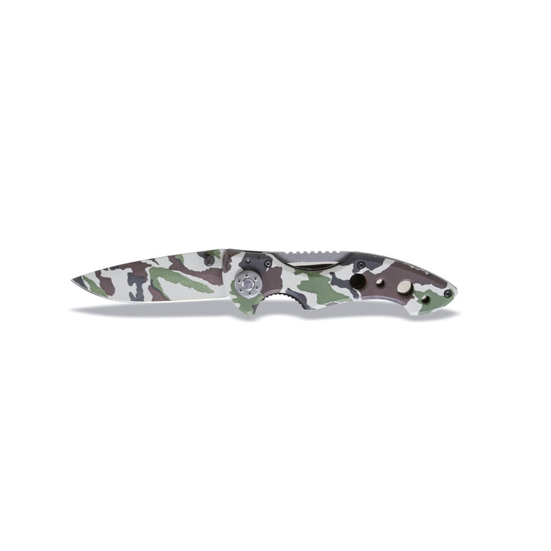 Beta Camouflage Foldaway Knife With Hardened Steel Blade And Case - 1778CM