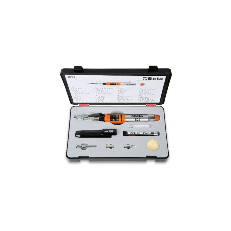 Betawelding Gas Soldering Iron With 7 Accessories In Case - 1827/K