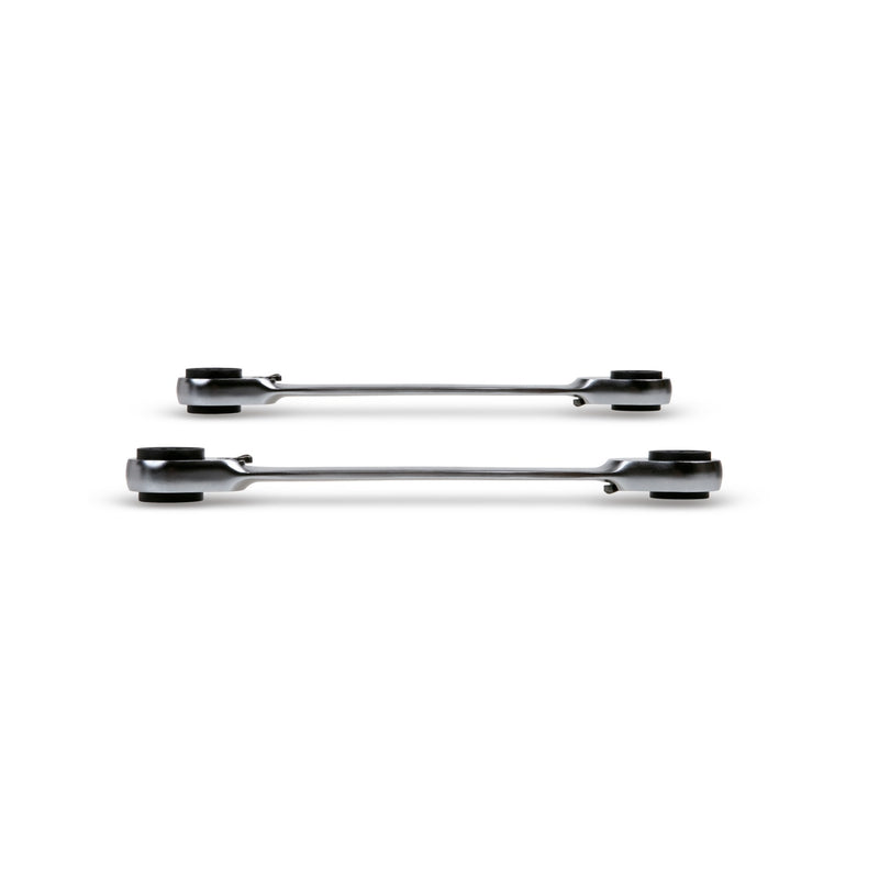 Beta Set Of 2 Reversible Ratcheting Offset Bi-Hex Ring Wrenches 8X10 To 18X19 Mm - 192 - 192/S2