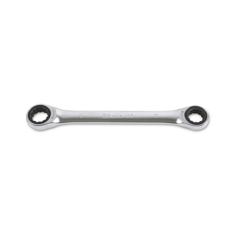 Beta Ratcheting Double-Ended Flat Bi-Hex Ring Wrench - 195 8X10