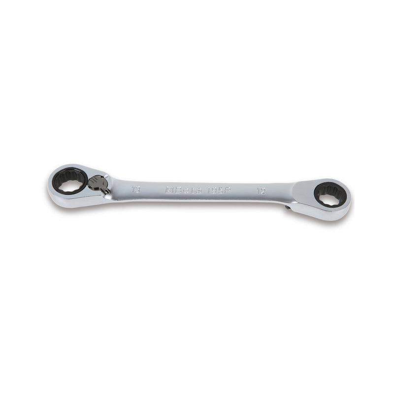 Beta Reversible Ratcheting Double-Ended Offset Bi-Hex Ring Wrench 17 X 19 Mm - 195P - 195P 17X19