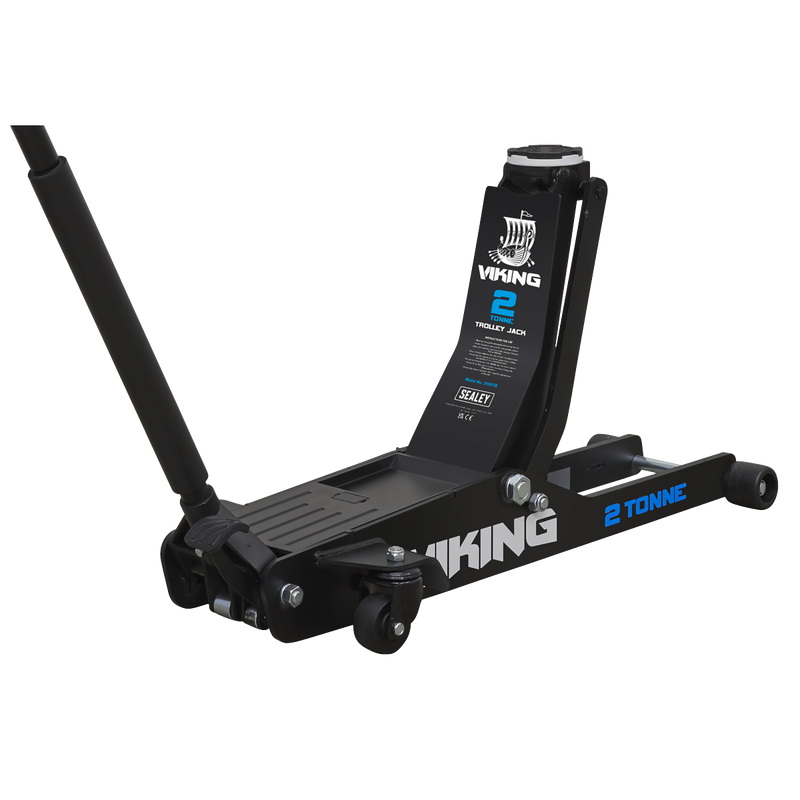 Sealey 2100TB Viking Low Profile Professional Long Reach Trolley Jack with Rocket Lift 2 Tonne