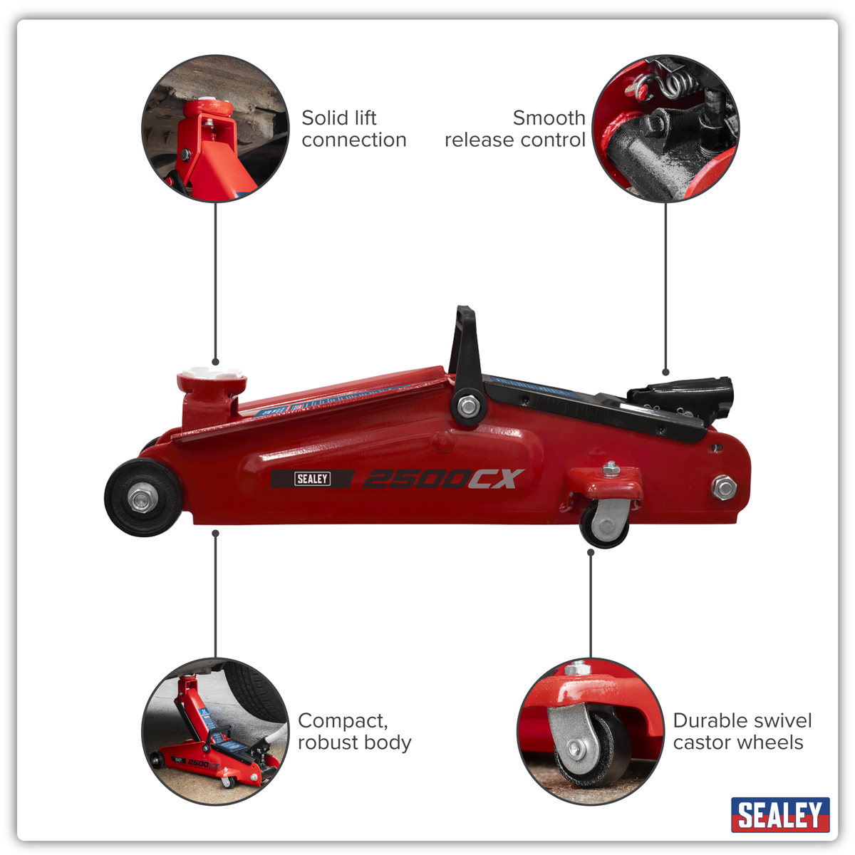 Sealey 2500CX Heavy-Duty Trolley Jack 2.5 Tonne - additional view 10