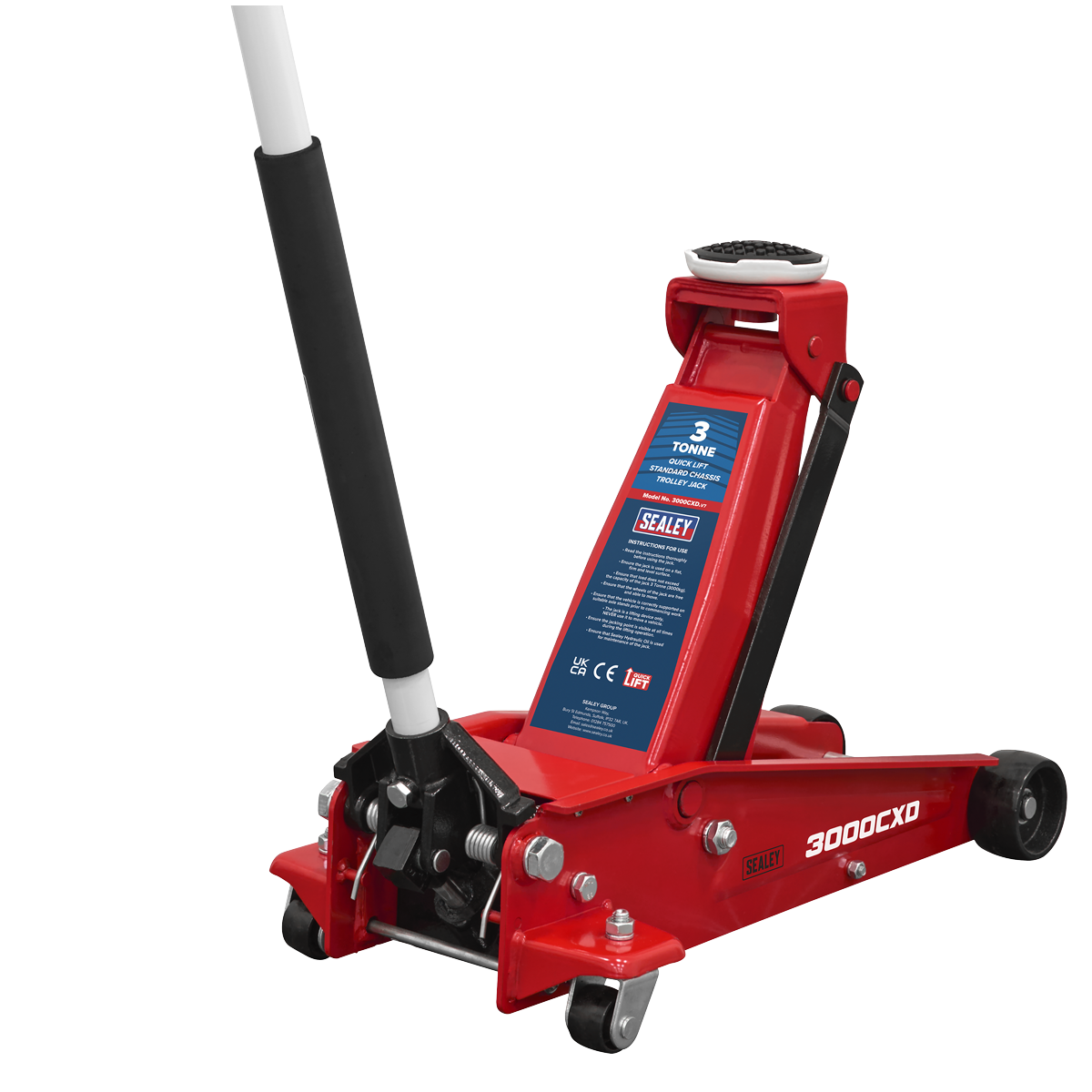 Sealey 3000CXD Quick Lift Standard Chassis Trolley Jack 3 Tonne - additional view 13