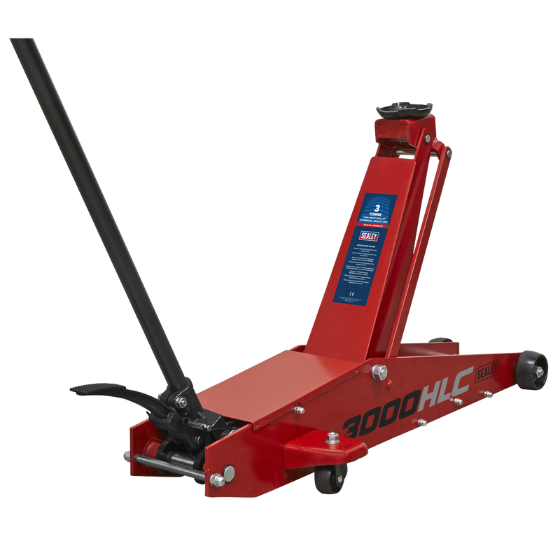 Sealey 3000HLC Premier Long Reach High Lift Trolley Jack 3 Tonne