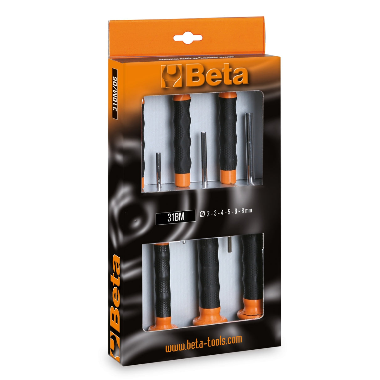 Beta 6-Piece Pin Punch Set With Handles 2-8 Mm - 31BM - 31BM/D6