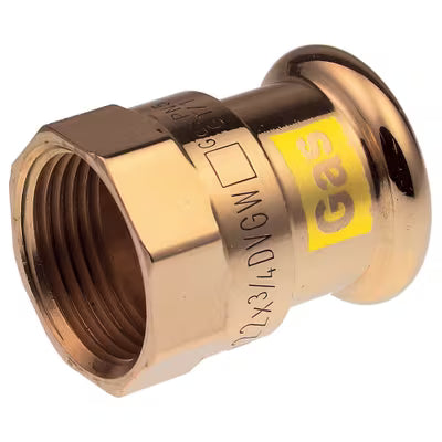 Pegler 39720 XPress Gas 15mmx1/2 Female Coupling (M-Press) Pack of 1 - SG2/G6270G