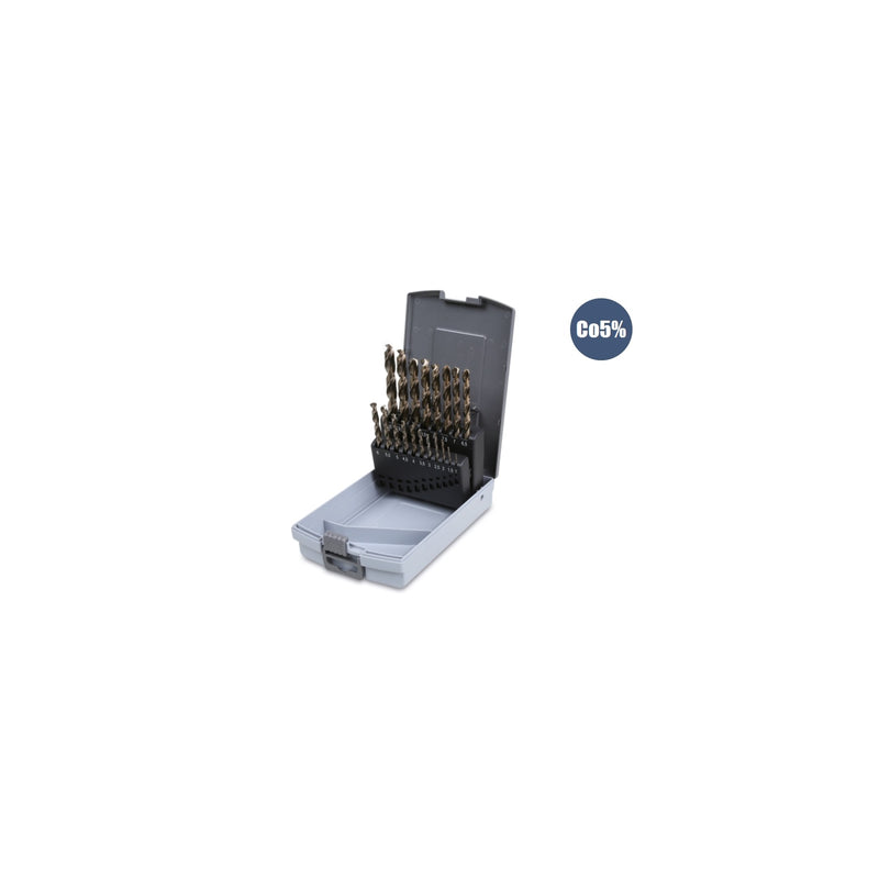 Beta Hss-Co 5% Cylindrical Shank Twist Drill Set 1-10 Mm X 0.5 Mm - 415CO - 415CO/SP19