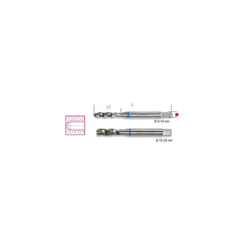 Beta Hss Blind Hole Machine Tap M3 X 0.5 Coarse Pitch - 428FC - 428FC 3