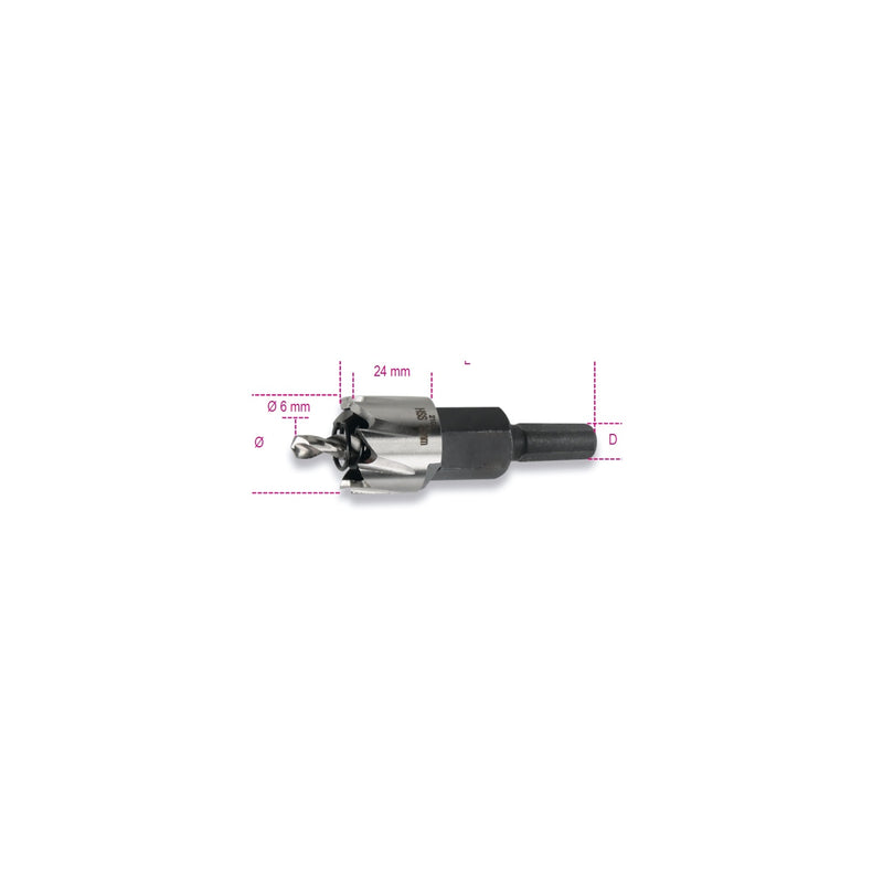 Beta Entirely Ground Hss Hole Cutter 38 Mm - 451 - 451 38