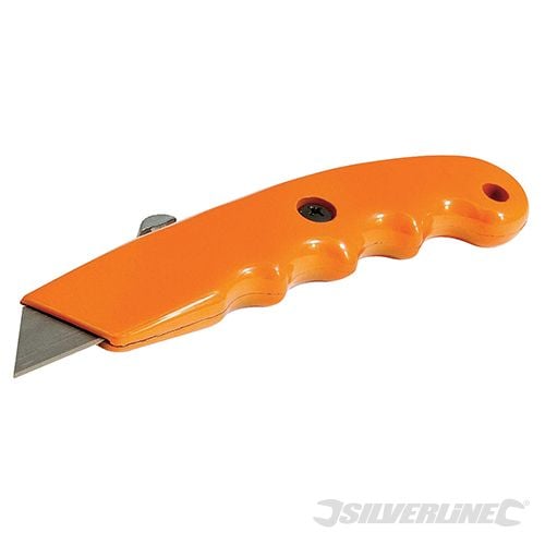 Silverline Retractable Hi-Vis Grip Knife 140mm - 456940
