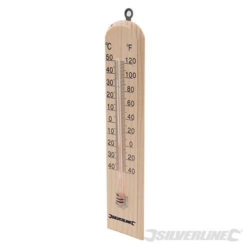 Silverline Wooden Thermometer -40deg to +50degC - 490745