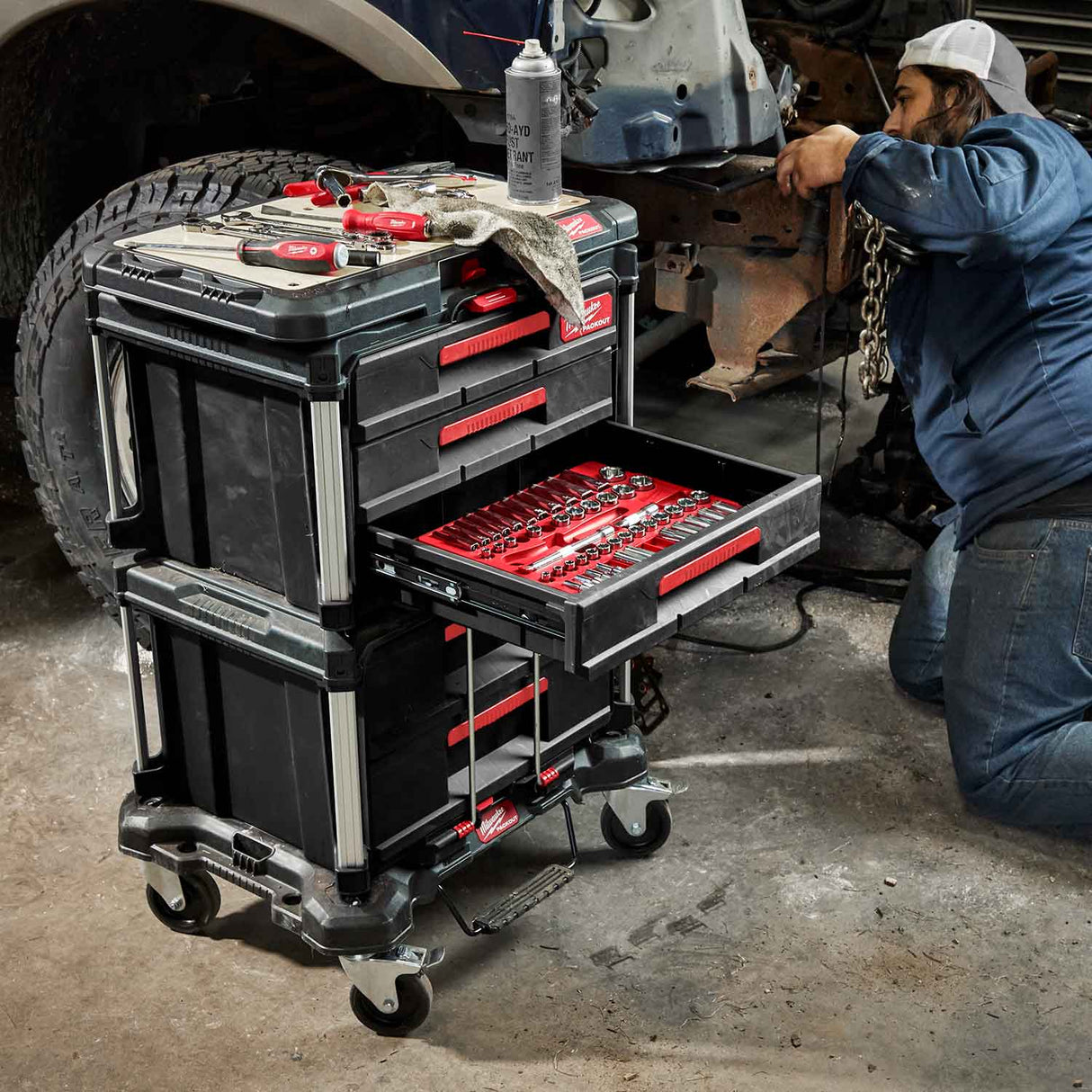 Milwaukee 4932492892 Packout Transportation Kit Rolling Toolbox Kit