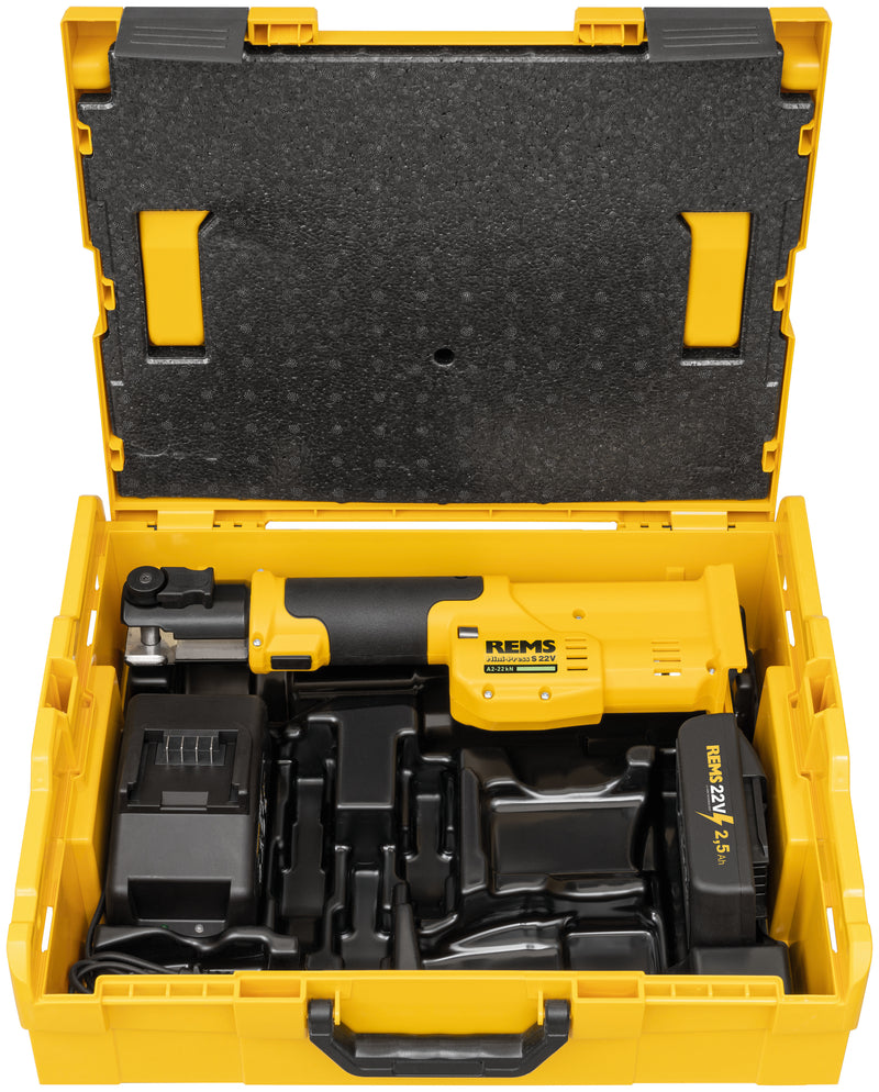 REMS Mini-Press S 22V ACC Li-Ion L-Boxx Package – Basic Pack – 578016R220G