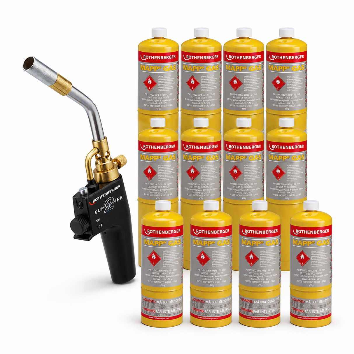 Rothenberger 35644X Superfire 2 Blow Torch with Mapp Gas or Propane Gas
