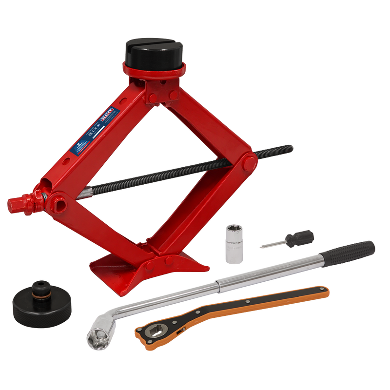 Sealey 59M Heavy-Duty Scissor Jack Kit 2 Tonne