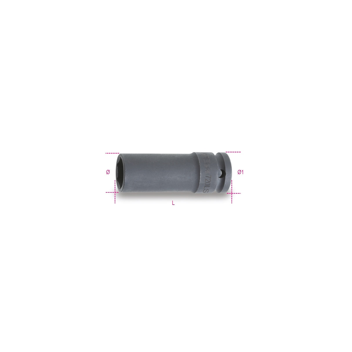 Beta Long Slim Impact Socket 10 Mm 1/2 Inch Female Drive - 720LS - 720LS 10