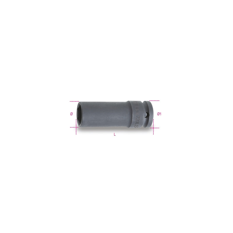 Beta Long Slim Impact Socket 10 Mm 1/2 Inch Female Drive - 720LS - 720LS 10