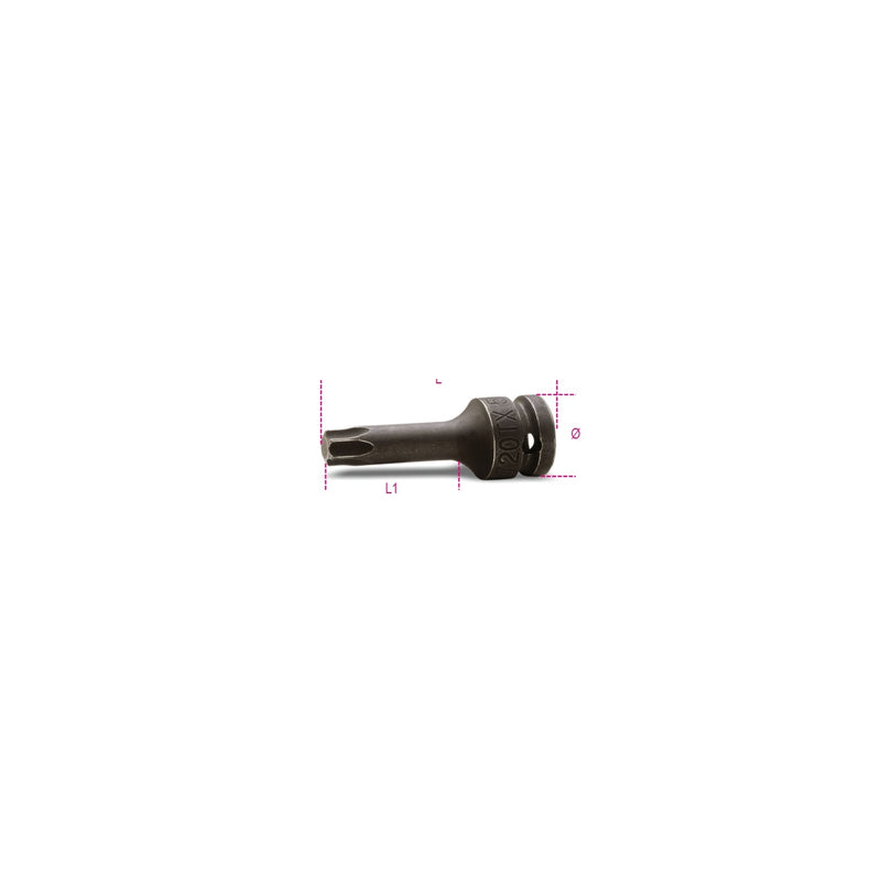 Beta 1/2 Inch Impact Socket Driver For Torx Head Screws T40 - 720TX - 720TX 40