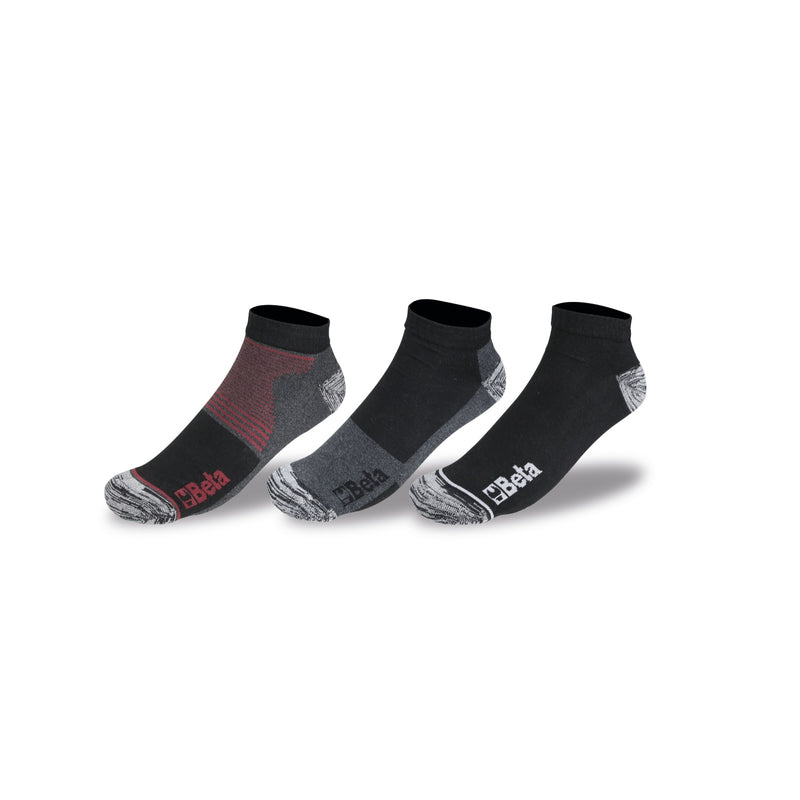 Beta 3 Pairs Of Recycled Cotton Sneaker Socks 43/46 - 7430T - 7430T 43/46