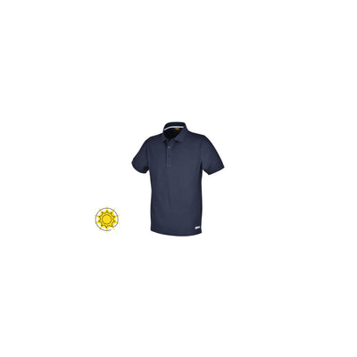 Beta Three-Button Piqué Cotton Work Polo Shirt Blue - 7552BL L